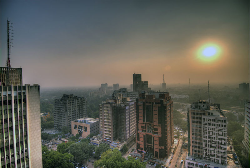 Sunset over New Delhi, India. Photo: Wikimedia. 