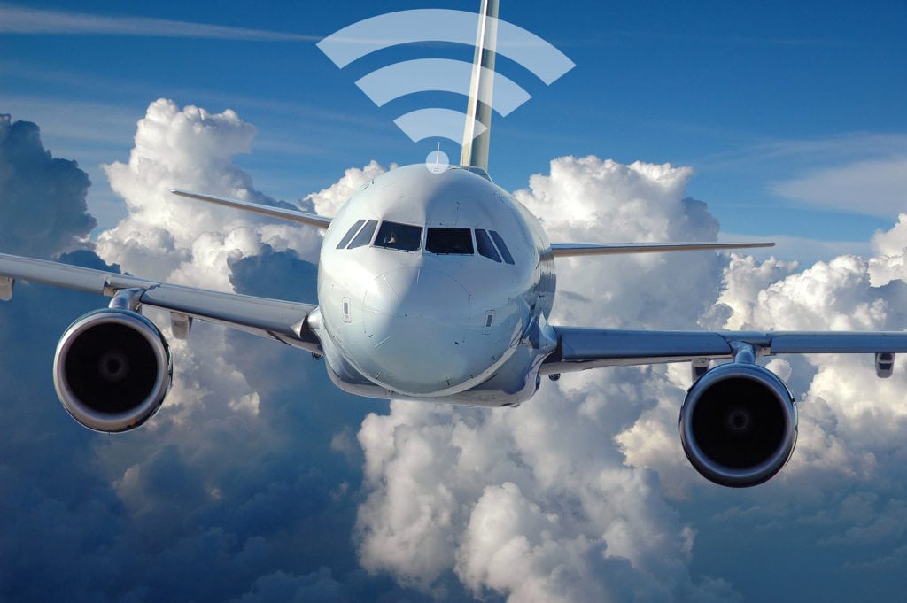 Commercial aircraft Wi-Fi.