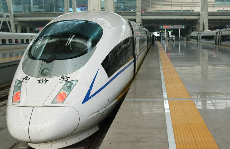 High-speed train at Beijing Station. Photo: Public Domain Pictures. 