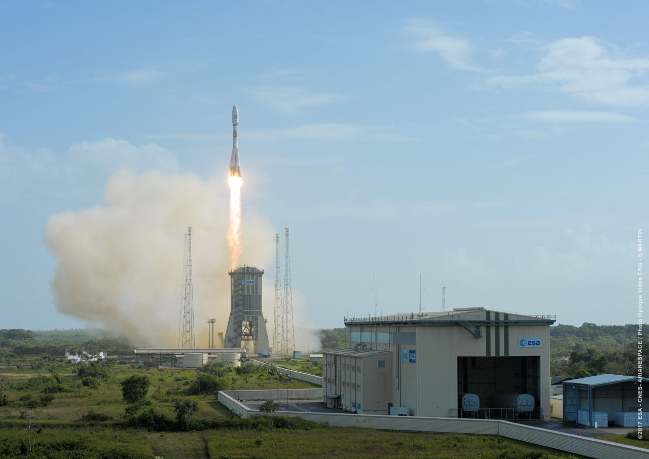 Soyuz launches SES 15 from Guiana Space Center. Photo: ESA/Arianespace. 