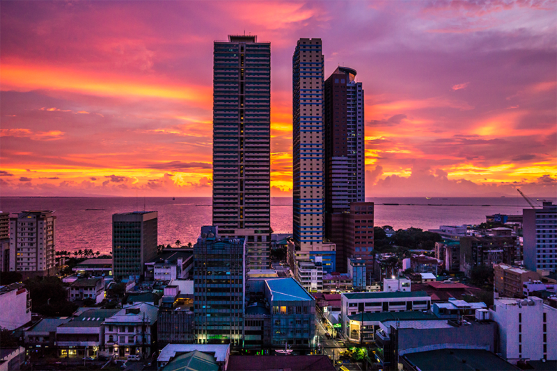 Skyscrapers in Manila, the Philippines. Photo: 