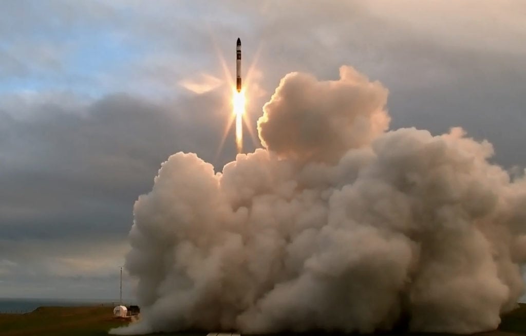 The Electron lifts off from Mahia peninsula in May 2017. Photo: Rocket Lab.