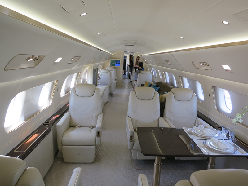 Lineage 1000E luxury interior. Photo: Embraer. 
