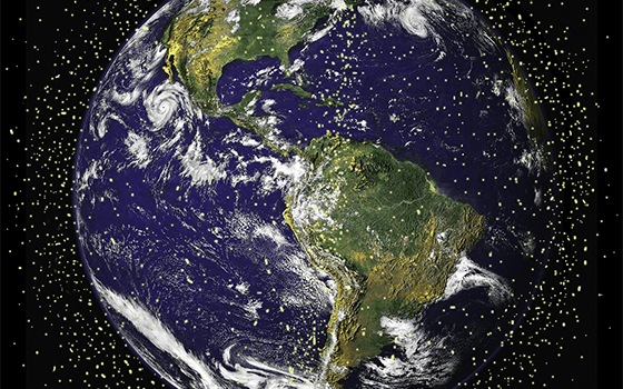 Rendition of orbital debris. Photo: NASA.