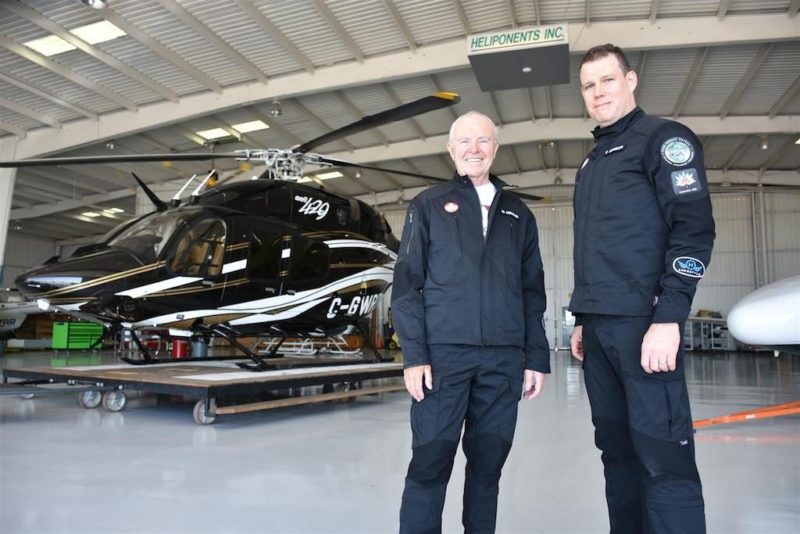Bob and Steven Dengler plan to circumnavigate the globe in this Bell Helicopter 429. Photo courtesy of Honeywell/C150GO.