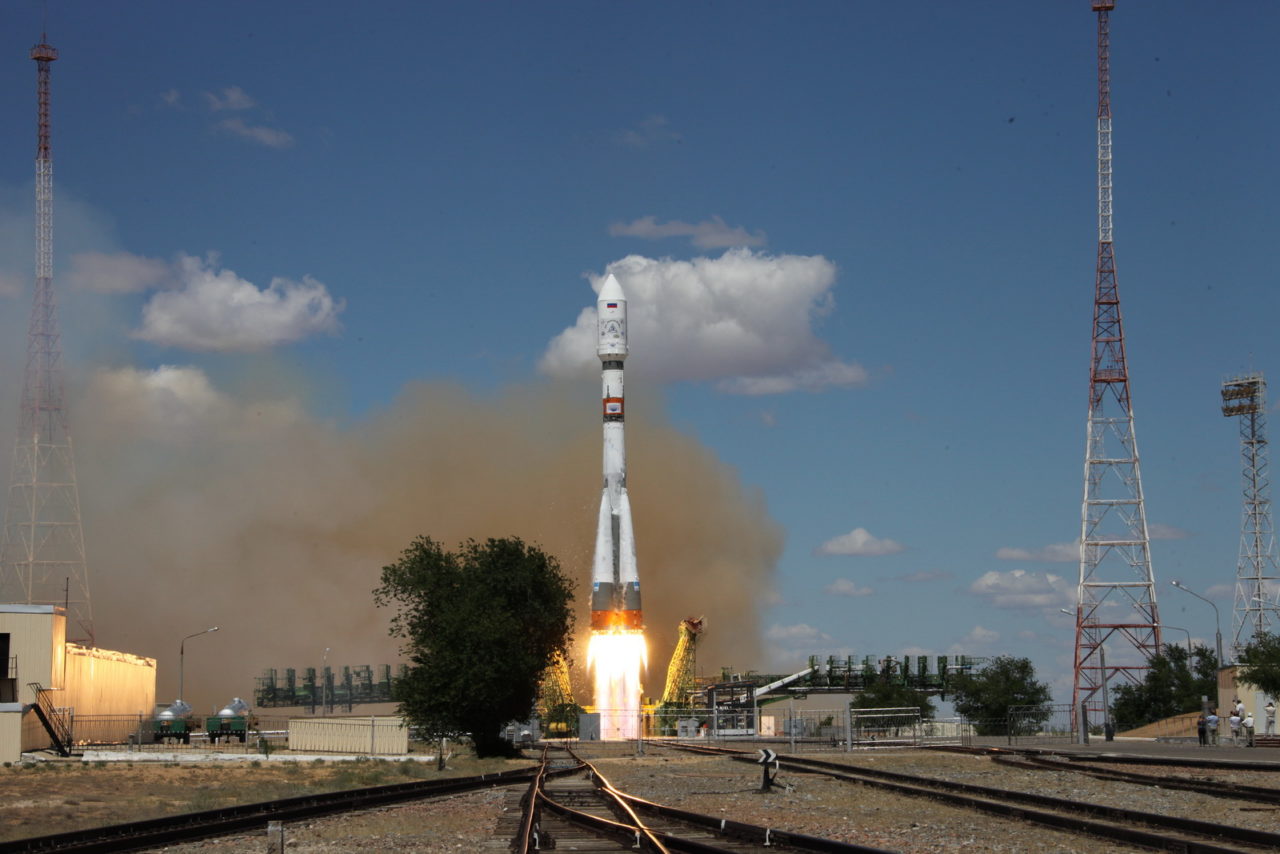 Soyuz 2.1a a moment after launch on July 14. Photo: Roscosmos. 