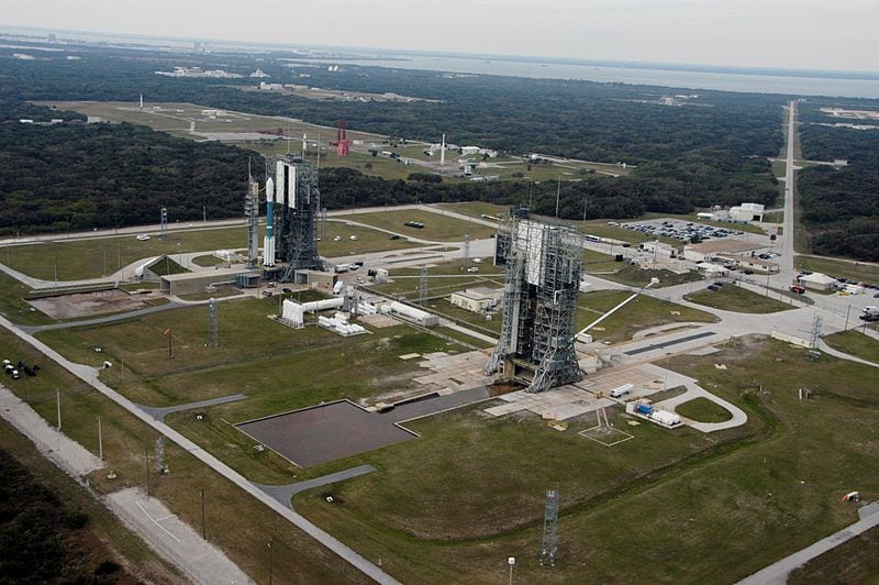 View over Launch Complex 17 at Cape Canaveral Air Force Station. Photo: Wikimedia. 