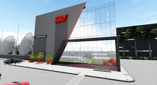 Rendition of Sky Brasil's new broadcast center. Photo: Sky Brasil. 