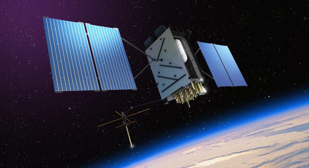 Rendition of GPS III satellite. Photo: Lockheed Martin