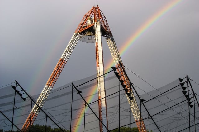 The Millstone Hill radar facility at MIT Haystack Observatory in Westford, Massachusetts. Photo: MIT/Shun-Rong Zhang. 