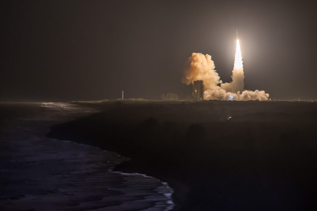 Minotaur 4 lifts off from Cape Canaveral carrying the OSR 5 satellite. Photo: Orbital ATK.