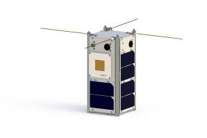 A prototype of NanoAvionics 2U CubeSat design. Photo: NanoAvionics. 