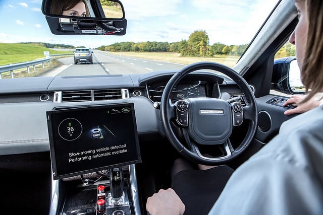 Jaguar Land Rover tests connected car technologies in 2016. Photo: Flickr, Jaguar MENA.
