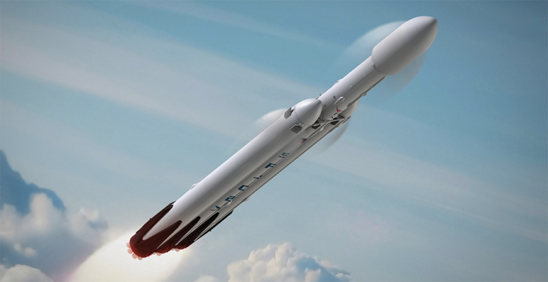 Rendition of Falcon Heavy. Photo: SpaceX.
