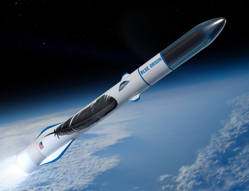 Rendition of the New Glenn rocket. Photo: Blue Origin.