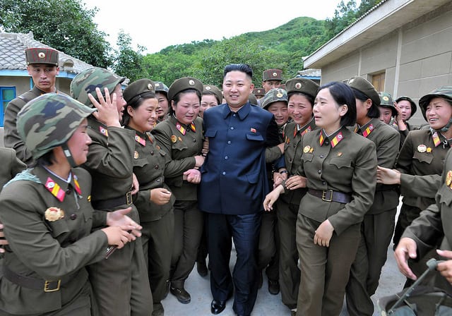 North Korean leader Kim Jong-un visits the Thrice Three-Revolution Red Flag Kamnamu Company under the Korean People's Army Unit 4302 in this undated picture released on Aug. 24, 2012. Photo: KCNA News Agency.