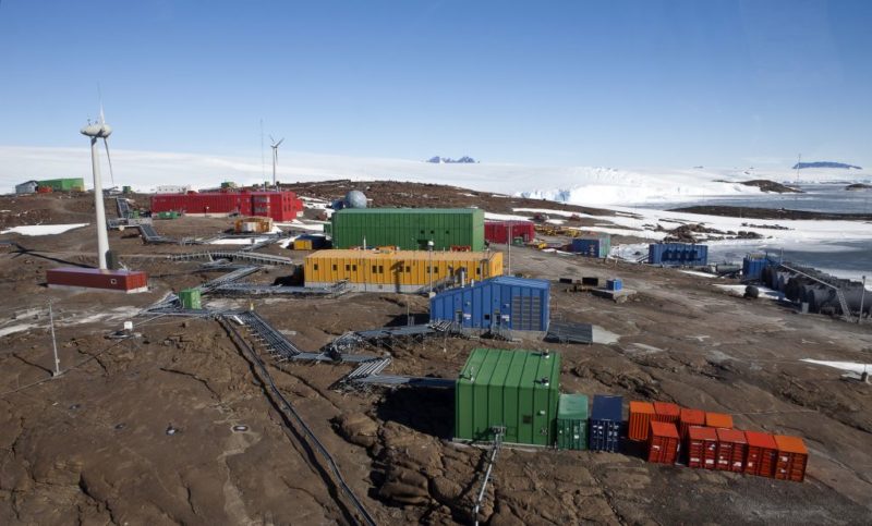 The Mawson research station in Antarctica. Photo: Government of Australia/Chris Wilson. 
