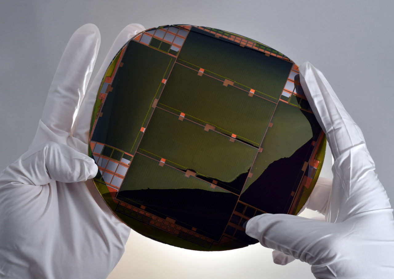 MicroLink's ELO-based IMM wafers. Photo: MicroLink Devices.