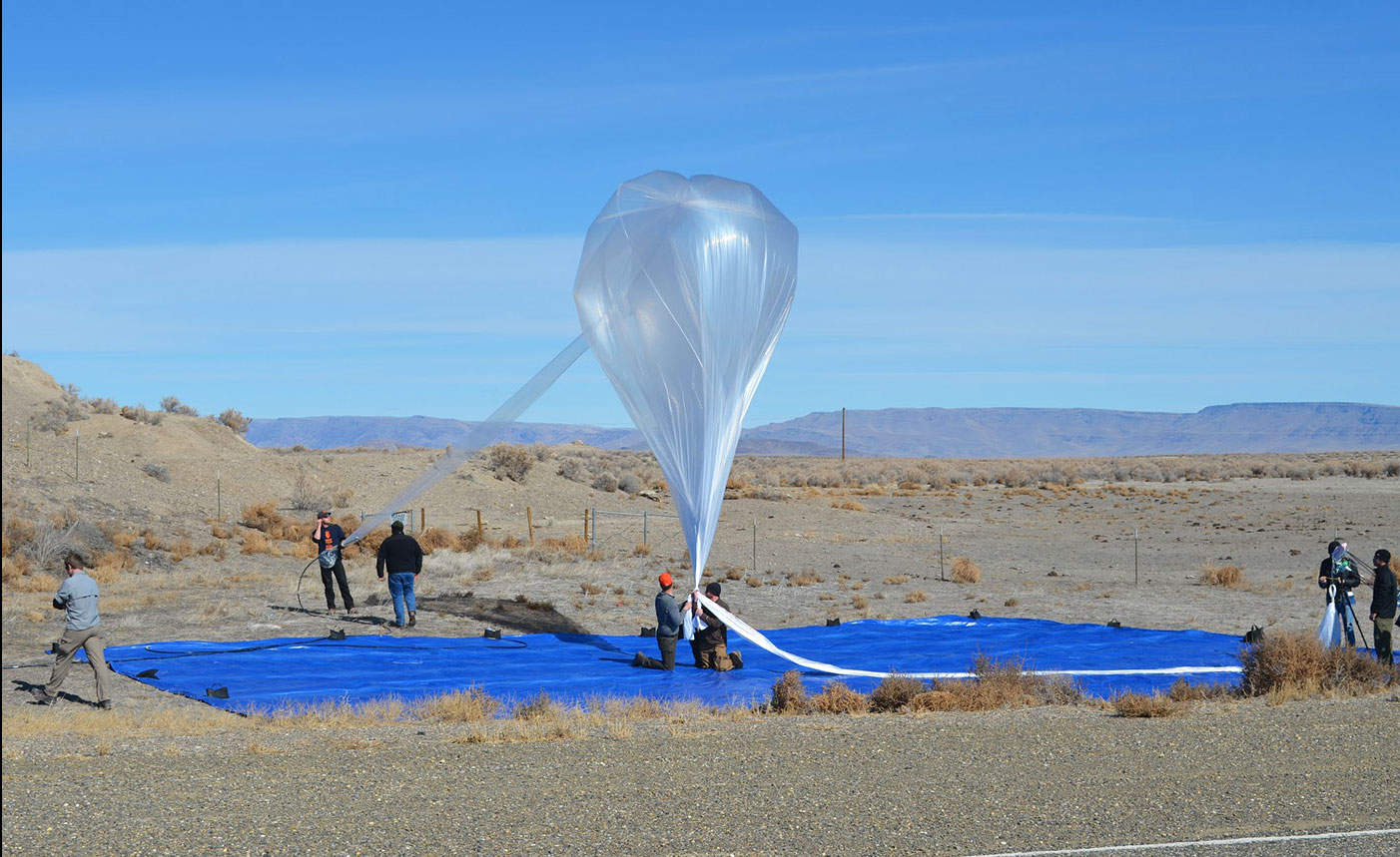 Alphabet's Project Loon stratospheric balloon. Photo: Alphabet. 
