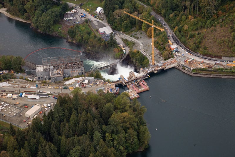 Aerial picture of a hydroelectric in Canada. Photo: ViaLite/Shutterstock. 