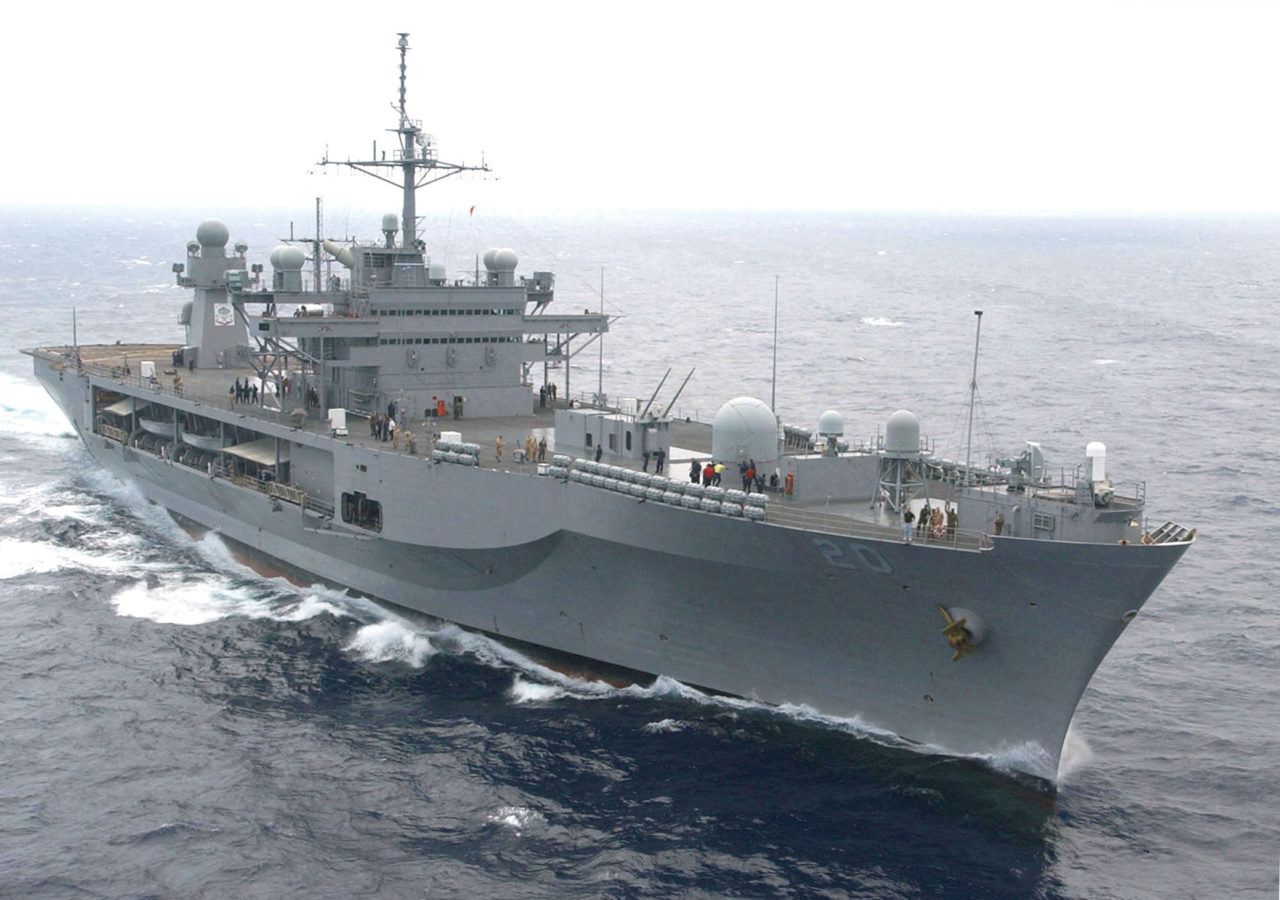 The amphibious command ship USS Mount Whitney conducts operations along the East Coast. Photo: US Navy/Ryan O'Connor. 