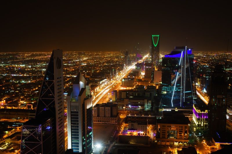 Riyadh, the capital of Saudi Arabia, at night. Photo: Pixabay.