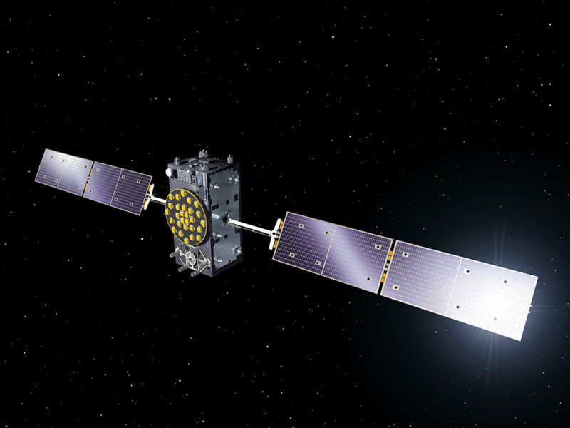 Rendition of a Galileo satellite on orbit. Photo: ESA.