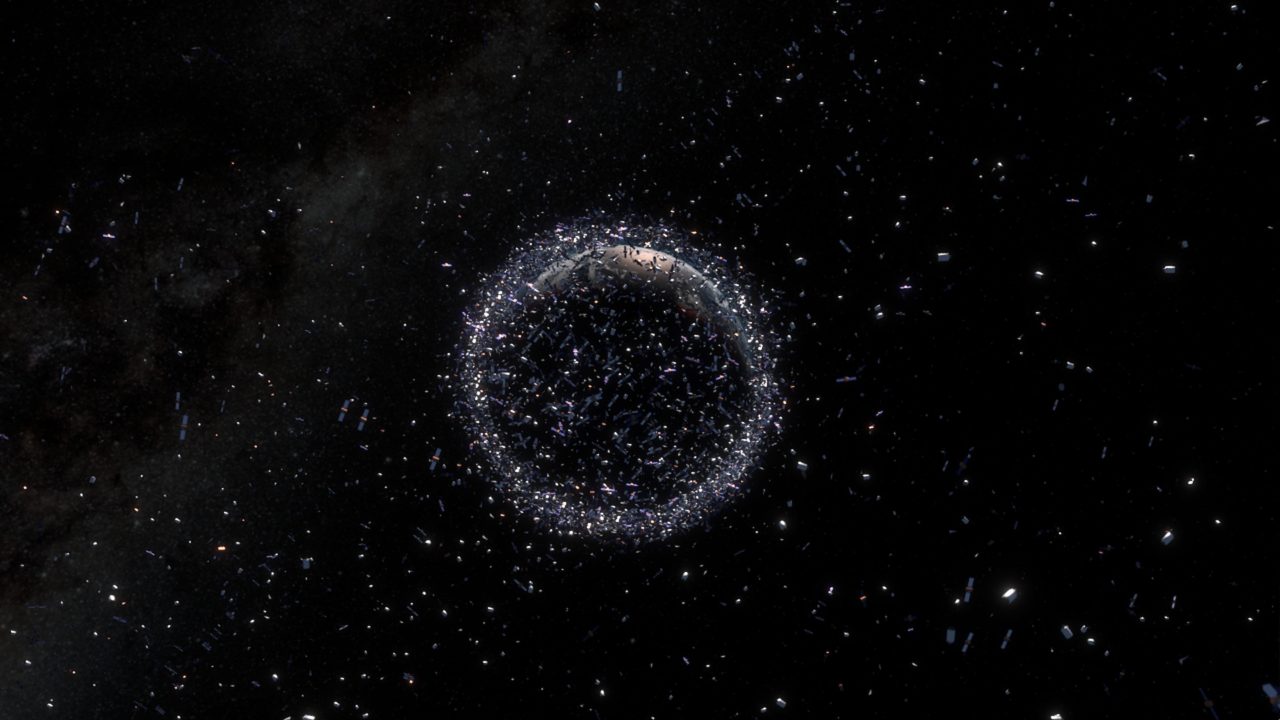 Rendition of space junk surrounding Earth. Photo: ESA.