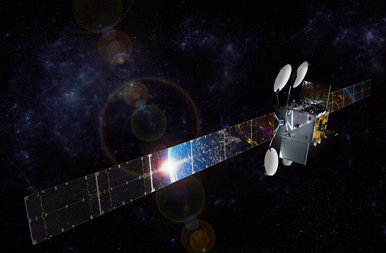 Rendition of the ViaSat 2 satellite. Photo: ViaSat.