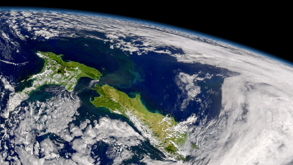 New Zealand as seen from space. Photo: CSST/NASA.