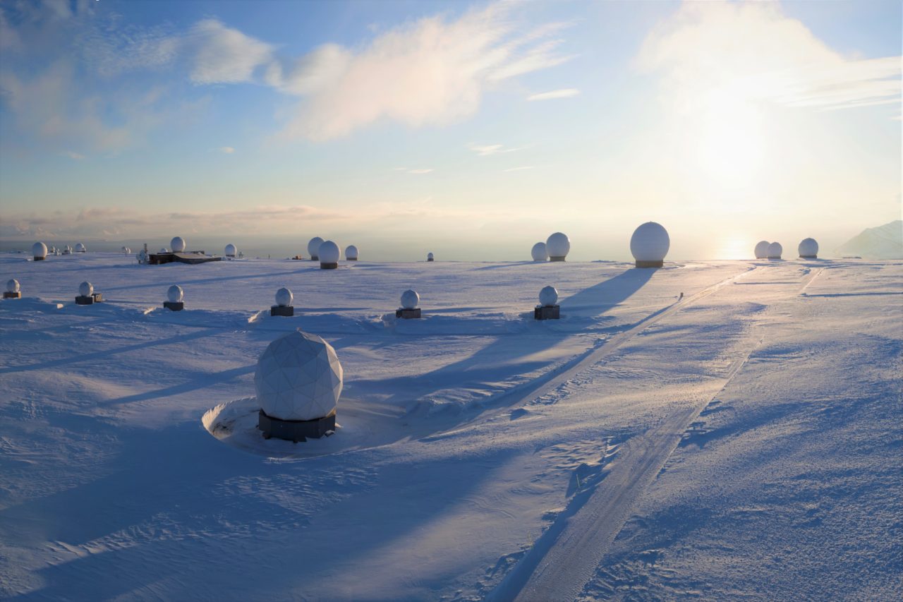 KSAT's Svalbard Satellite Station at 78 degrees north. Photo: KSAT.