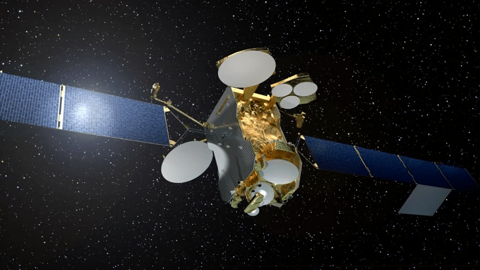 Rendition of the Eutelsat 172B satellite on-orbit. Photo: Eutelsat.