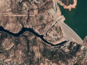 Oroville Dam in California in September 2016. Photo: Planet.