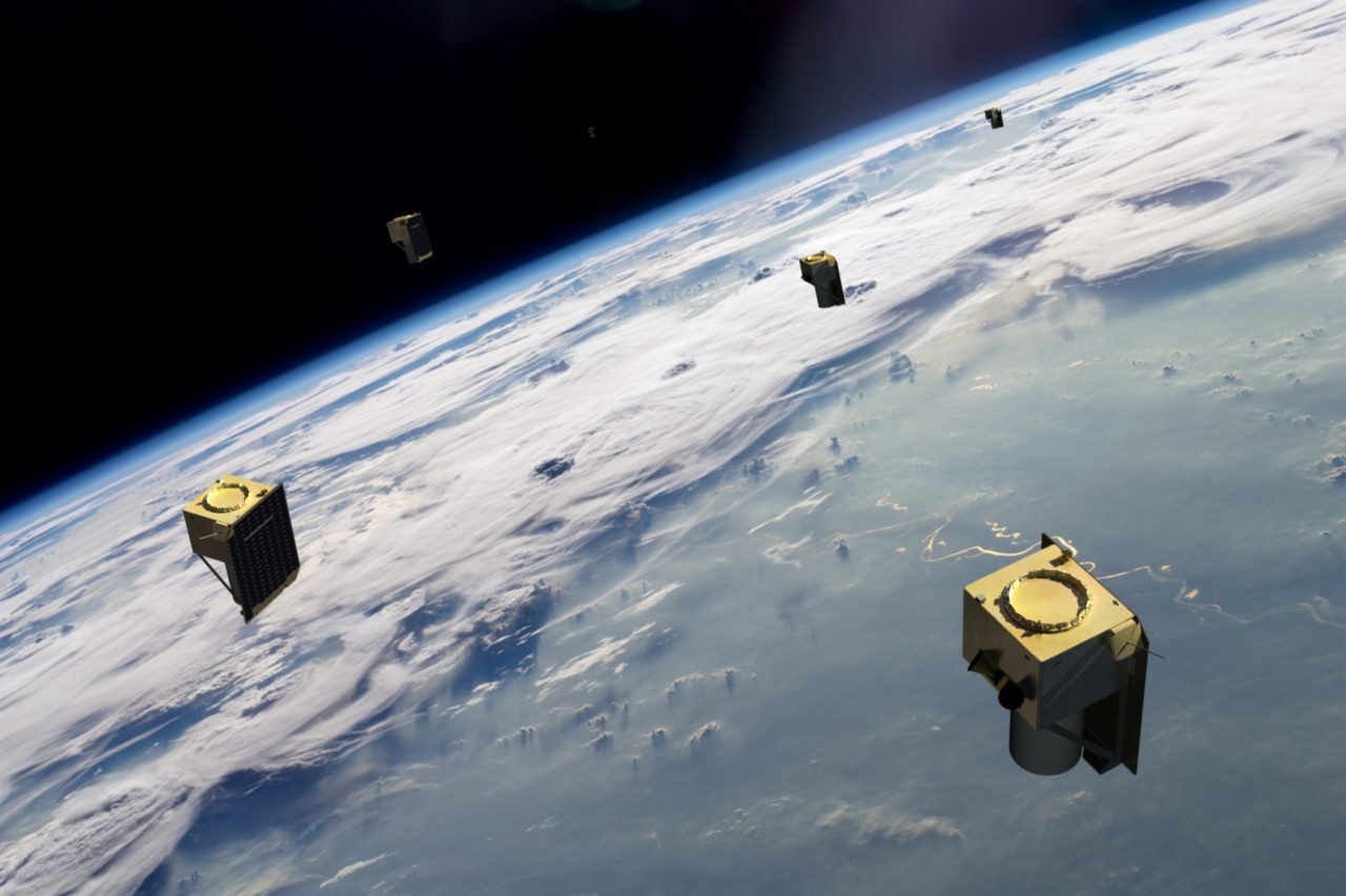 BlackSky’s constellation of high-revisit smallsats (Photo: Business Wire)