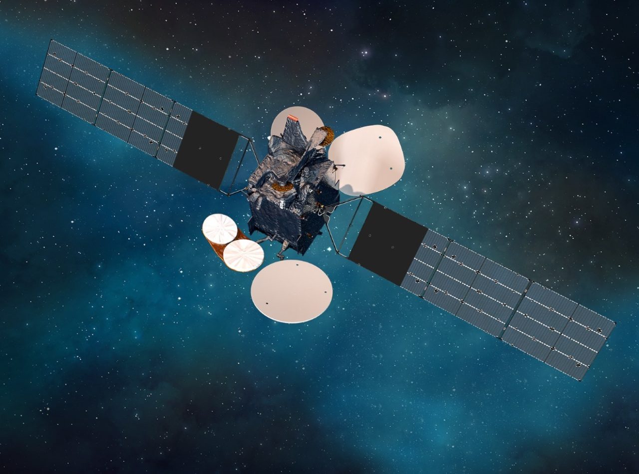 Rendition of the Amos 8 satellite. Photo: SSL.