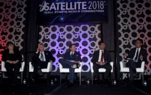 Panelists on Wednesday Closing Power Session: Leading Regional Operators Assess the Industry's 5G Strategy at the SATELLITE 2018 Conference & Exhibition.