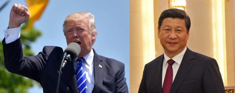 The U.S.' President Trump and China's President Xi Jinping are leading their countries in an escalating trade skirmish. Trump photo fair use/Xi photo by Antilong, used under creative commons