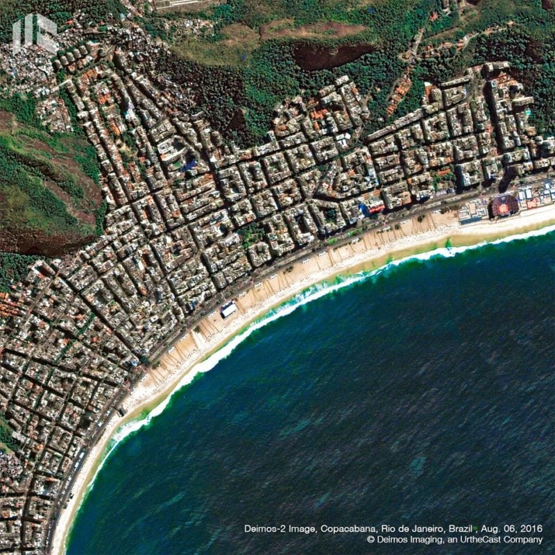 Deimos-2 image, Copacabana, Rio de Janeiro, Brazil. Photo: Deimos Imaging
