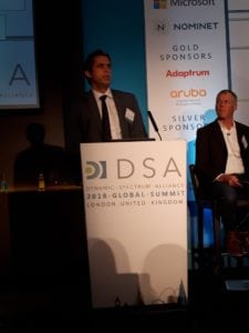 Leonardo Euler de Morais, commissioner of the National Telecommunication Agency of Brazil (ANATEL), speaking at the Dynamic Spectrum Alliance Summit 2018. Photo: DSA