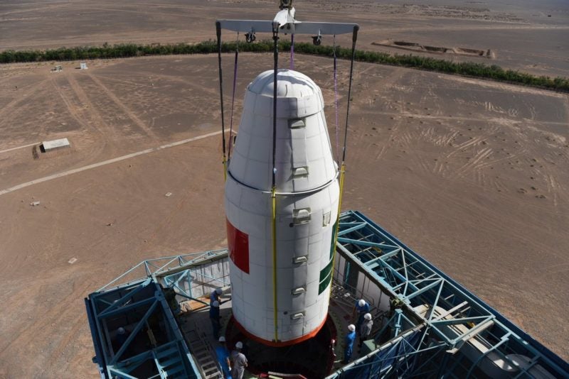 Long March-2C rocket preparing for launch. Photo: Government of Pakistan.