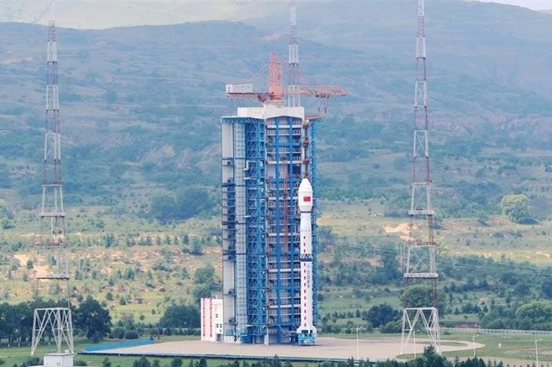 The Long March 4B rocket before launch, hosting a payload with the Gaofen-11 satellite. Photo: China Academy of Space Technology