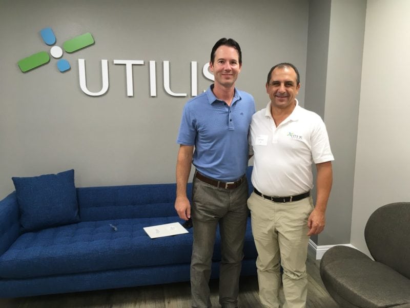 San Diego Council Member Mark Kersey with Utilis Chief Executive Officer (CEO) Elly Perets. Photo: Utilis 