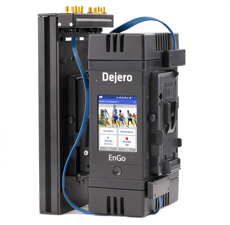 A Dejero EnGo mobile transmitter and vehicle mount kit. Photo: Dejero