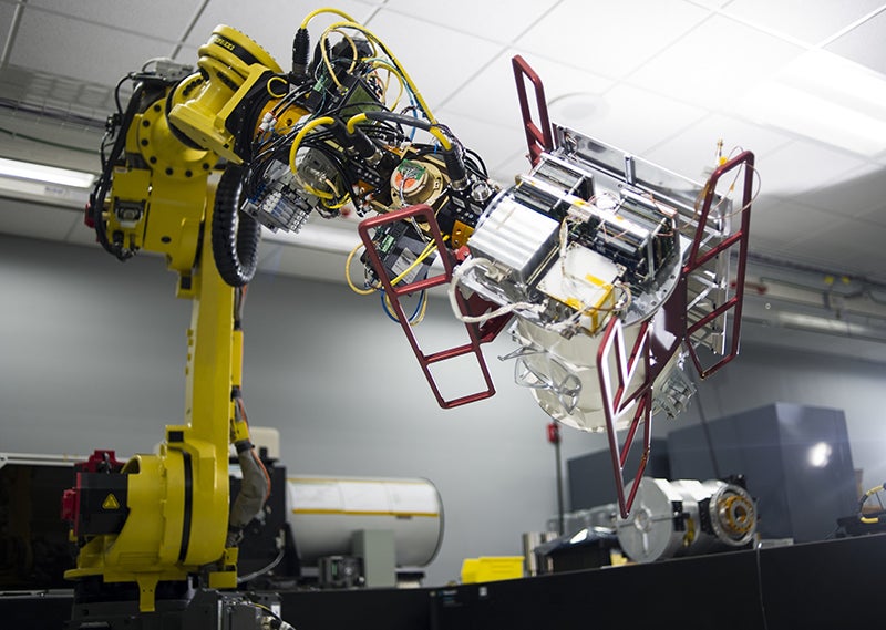 Raytheon is producing small satellites on its advanced, automated missile production lines. Photo: Raytheon