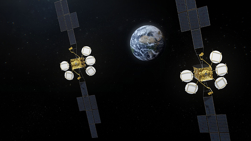 Artist Rendition of next generation Hotbird satellites. Photo: Airbus