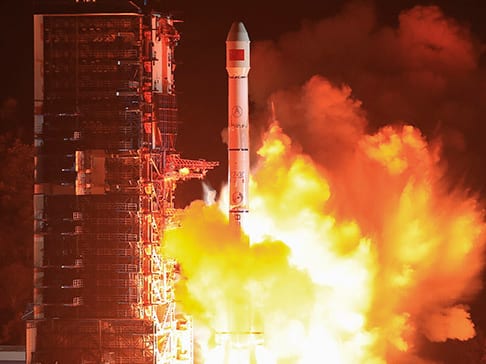 A Long March-11 rocket lifting off from Jiuquan Satellite Launch Center in China. Photo: Xinhua