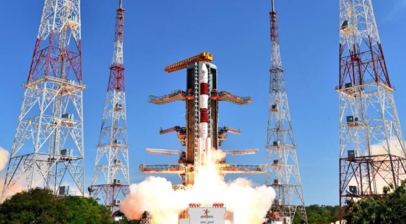 An ISRO Polar Satellite Launch Vehicle (PSLV) lifting off. Photo: ISRO