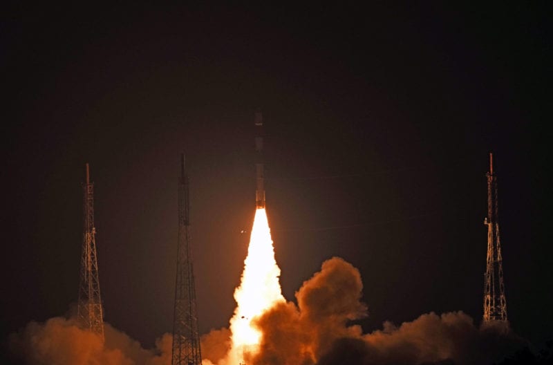 India's PSLV-C44 lifting off from Satish Dhawan Space Center on Jan. 24. Photo: ISRO