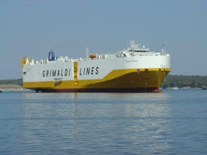 A Grimaldi Grande Detroit vessel. Photo: Telespazio