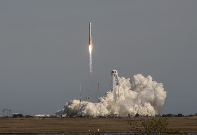 Northrop Grumman’s Antares rocket launched the company’s Cygnus spacecraft carrying about 7,600 pounds of cargo for the International Space Station on April 17, 2019. Photo: Northrop Grumman